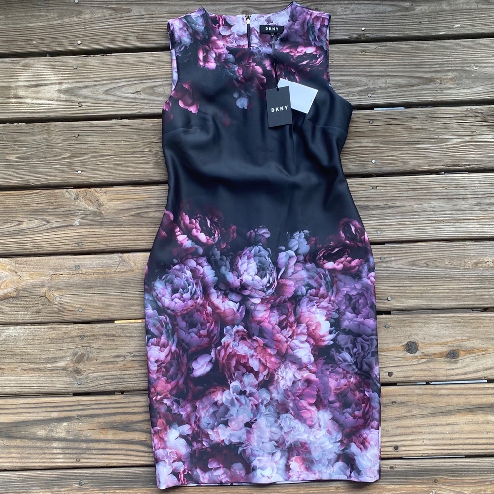 DKNY Women’s floral sheath‎ dress sz 8